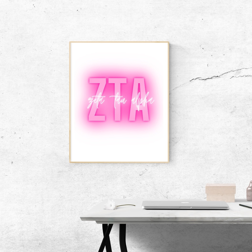 customizable sorority art print PRINT ONLY
